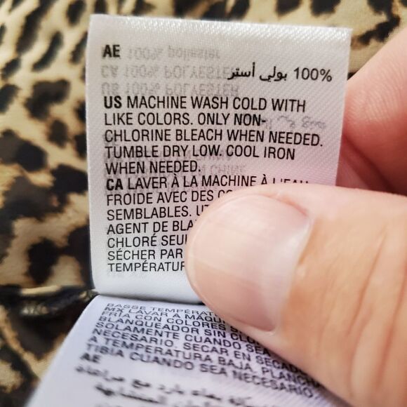 INC Leopard Dot Button-Up Shirt Size XS - Picture 12 of 12